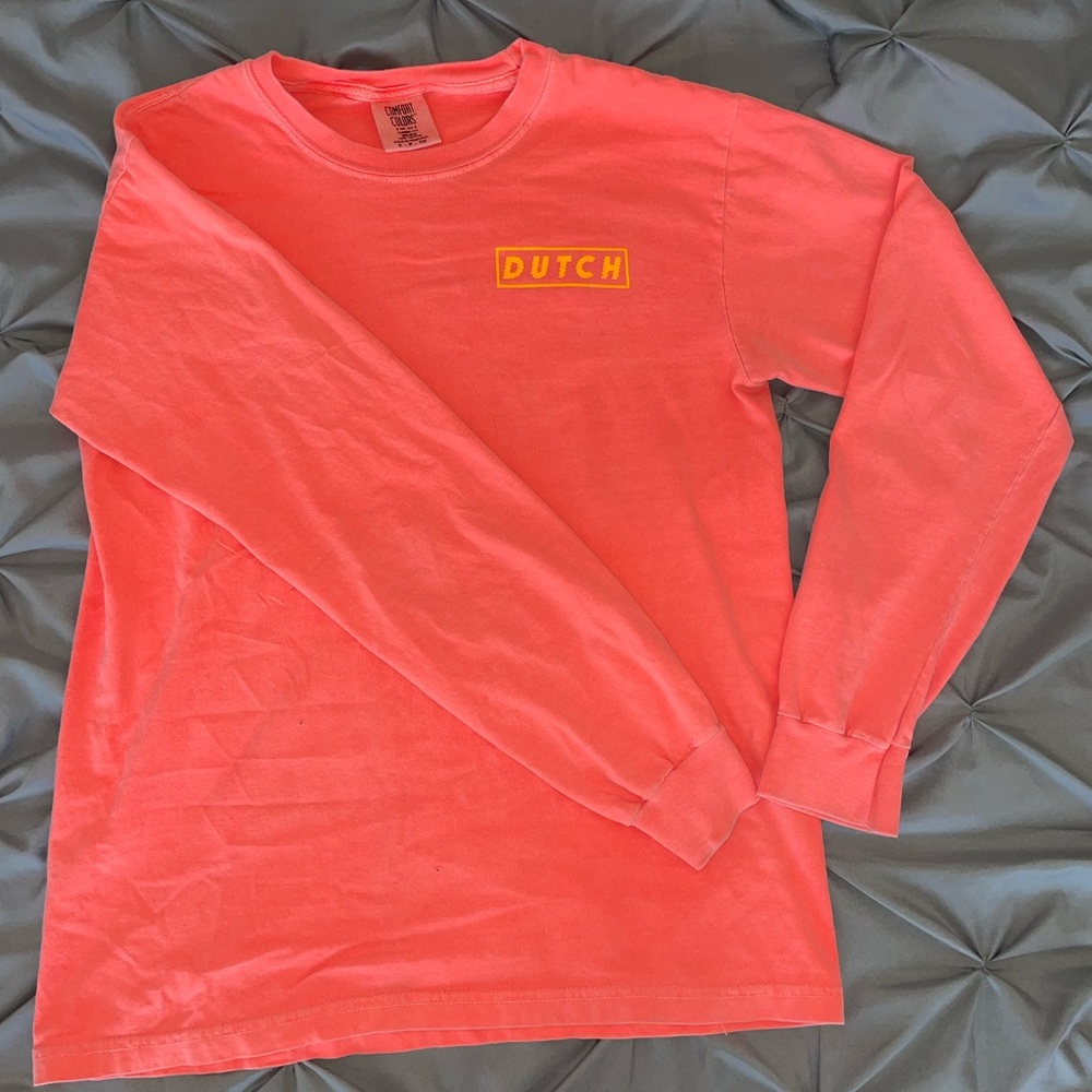 Dutch Bros neon size S long sleeve shirt